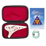 Deekec 12 Hole Ceramic Ocarina "Singing Birds and Fragrant Flowers", Hand Painting 12 Hole Alto C with Song Book and Bag