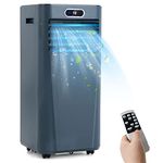 PETSITE Portable Air Conditioner, 3-in-1 AC Cooling Unit Dehumidifying, Fan & Air Cooler Function, Remote Control, Window Kit Included (8000BTU, Dark Blue)