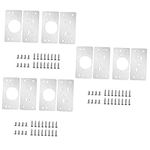 DOITOOL 30 Pcs Hinge Repair Plate Right Angle Bracket Flat Corner Brace Home Depot Metal Mending Plate Heavy