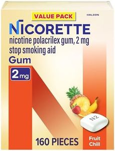 Nicorette 2 mg Nicotine Gum to Help Stop Smoking - Fruit Chill Flavored Stop Smoking Aid, 160 Count