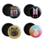 Dot Badges K-Pop BTS Button Badge - Set of 4pcs - 2.25inch diameter