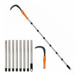 HASTHIP® 285cm Fruit Plucker from Tree with Pole Tool, Telescopic Tree Pruner and High-Branch Cutter for Fruit Picking, Garden Agriculture Stick Picker with Curved Blade