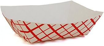 SNL 5lb Paper Food Trays, Durable, Made in USA. Holds Nachos, Fries, Hot Corn Dogs, Ice Cream and More. - 5 Pound Capacity, 50 Pack.