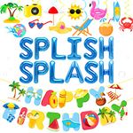 JeVenis Splish Splash Birthday Decoration Boy Splish Splash Birthday Bash Party Supplies Splish Splash Birthday Balloons Pool Birthday Party Decoration Balloons