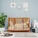 Wakefit 3-in-1 Baby Cot | 1 Year Warranty | Baby Crib, Cradle for Baby, Baby Cot Bed, Wooden Cradle for Baby, Baby Cribs & Cots Furniture - Bumblebee (Sheesham Wood, Crib Convertible to Study Table)