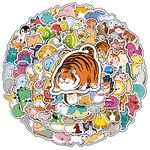 104 Pcs Cute Animal Stickers for Kids, Water Bottle Stickers Waterproof Vinyl Hydroflask Laptop Stickers, Sticker Packs for Girls Teens