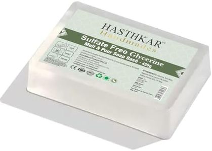 byPureNaturals Hasthkar Soap Base Bar (450g) For Soap Making, Melt & Pour Clear Transparent Glycerine Soap Base, Pure Organic & Natural, Paraben Free (Pack Of 1)