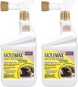 Bonide MOLEMAX Mole & Vole Repellent, 32 oz Ready-to-Spray Animal Repellent for Gardens, People and Pet Safe (Pack of 2)