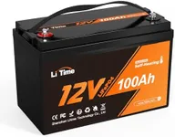 LiTime 12V 100Ah Self-Heating LiFePO4 Lithium Battery with 100A BMS Low Temperature Protection, 1280W Load Power with 4000+ cycles and 10-Year Lifetime Perfect for RV Solar System Home Energy Storage