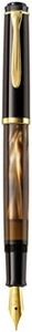 Pelikan Tradition M200 Fountain Pen, Broad Nib, Brown Marble, 1 Each (808903)
