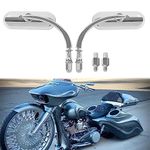 Chrome 8mm 10mm Motorcycle Oval Rearview Mirrors For Harley Dyna Softail Sportster Touring Kawasaki Suzuki