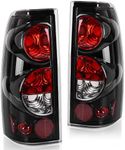 DWVO Tail Lights Compatible with 99-06 Chevy Silverado 1500 2500 3500 & 2007 Silverado Classic Body Style, 99-02 GMC Sierra 1500(Do Not Fit Barn Door/Stepside Models) Black Housing Clear Lens