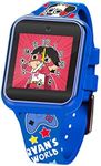 Accutime Kids Ryan's World Royal Blue Educational Learning Touchscreen Smart Watch Toy for Boys, Girls, Toddlers - Selfie Cam, Learning Games, Alarm, Calculator, Pedometer and More (Model: RYW4036AZ)