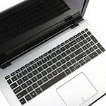 Saco Keyboard Protector Silicone Skin Cover for Dell Inspiron 3501 Laptop - Black