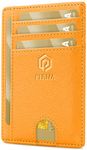 PIRNA Slim Wallet for Women | Small RFID Blocking Minimalist Credit Card Holder – Thin UK Card Wallet with Gift Box (Orange Honey)