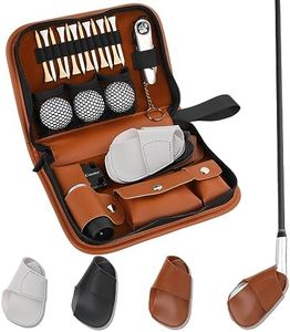 Golf Accessories Kit with High-Grade Handbag, Golf Balls, Rangefinder, Brush, Golf Tees, Multifunctional Divot Knife, Golf Ball Clamp, Mini Scorer, Golf Club Cover, Unique Gift for Men and Women