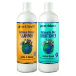 Earthbath Dog Cat Vanilla & Almond Grooming Bundle - (1) Each: Oatmeal & Aloe Shampoo and Conditioner, 16 ounces