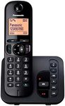 Panasonic KX-TGC220EB DECT Cordless Phone with Answering Machine, 1.6 inch Easy-to-Read Backlit Display, Nuisance Call Blocker, Hands-Free Speakerphone, ECO Mode – Black, Single Handset Pack