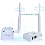 WiFi HaLow, Wireless Bridge 802.11ah,WiFi Halo Point-to-Point Long Range Wireless Access with 20DBi High-Gain Antenna, Ethernet Air Bridge Repeater Supports 2600 feet Outdoor Transmission Distance