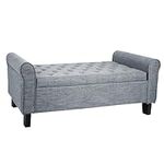 Storage Ottoman Bench with Arms, En