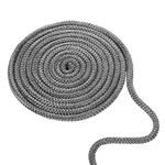 SAVITA Fireplace Seal Rope 0.4inch x 13ft, Sturdy Graphite Impregnated Fiberglass Rope Seal Gasket Replacement Wood Stove Door Gasket for Fireplaces Wood Burning Stoves