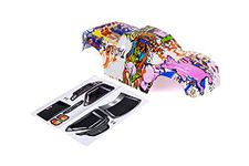 Custom Body Graffiti Pink Pig Style Compatible for Hoss 4X4 VXL 3S 4WD Truck Shell Cover(Truck not Included) H-PIG-01