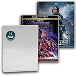 MALKO 10 Pack Blu-Ray SLIPCOVER Protector Case Compatible with: 4K UHD & Blu Ray Slips