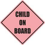 Pink Child On Board Car Safety Vinyl Car Sticker Sign Girl Baby