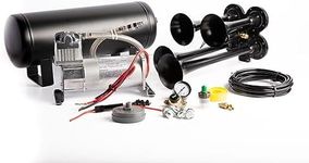 Viking Horns V101C-3/4008B Loud 149 Decibels 150PSI Black Air Horn Kit with 1.5 Gallon Air Tank