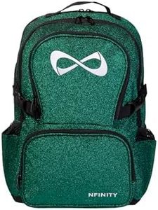 Nfinity Sparkle Backpack for Cheerleaders – Glitter Finish, Lightweight and Durable, with Ample Storage and Adjustable Straps