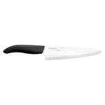 Kyocera Advanced Ceramic Revolution Series 7-inch Professional Chef's Knife, Black Handle, White Blade