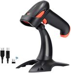 Tera Wireless 2D QR Barcode Scanner with Stand, 3 in 1 Compatible with Bluetooth & 2.4GHz Wireless & USB Wired Barcode Reader Handheld Bar Code Reader HW0001