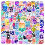 Drinks Stickers for Laptop(100 Pcs),Gift for Kids Teens Adults Girl, Beverages Waterproof Stickers for Water Bottle,Vinyl Stickers for Scrapbook,Journal,Dairy,Skateboard