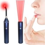 Fyearfly Canker Sore Treatment Device, Red Light Therapy Instrument Pen, Red Infrared Light Cold Sore Device with Pointer Tip Blue Lighting Canker Fever Blister Blue Lighting Device