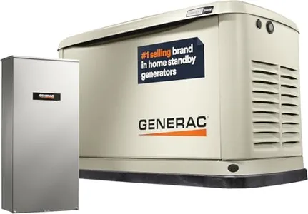 Generac Guardian 24kW Home Standby Generator with 200 Amp Transfer Switch, Durable All Aluminum, WiFi Enabled with G-Force Engine, Easy to Use, Whole House Power Backup, Smart Outage Solution - Bisque