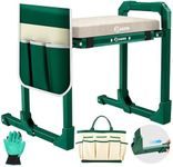 Saker Garden Kneeler and Seat Foldable Gardening Stool with Extendable Legs & Thickened Pad, Tool/Storage Bag, Heavy Duty Support for Elderly, Gardening, Outdoor Use