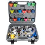 VTG VOGTEN 30PCS Coolant Pressure Tester & Vacuum Refill Kit,Radiator Pump Pressure Tester Kit for Automotive Cooling System Water Tank Leakage Detection