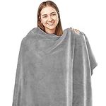Gifts for Mom, Blanket for Mom Gifts, Christmas Gifts for Mom from Daughter, Mom Birthday Gifts, Gift for Mom from Son, Present I Love You Mom Blanket, Throw Blanket 65" × 50" (Gray)