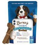 Bernie's Charming Chompers - Daily Dental Chews for Dogs 15-25 Lbs. - 30 Count - Cleans Teeth, Freshens Breath, + Boosts Oral-Gut Microbiome. Easy to Digest, Supports Healthy Digestion Naturally