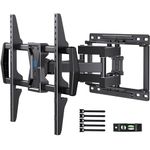 Pipishell Full Motion TV Wall Mount for Most 37-75 inch TVs up to 100 lbs, Wall Mount Bracket with Dual Articulating Arms, Swivel, Tilt, Max VESA 600x400mm, TV Mount Fits 12”/16” Wood Studs, PILF6