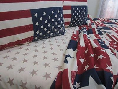 Completo Letto Matrimoniale Fantasia America 100% Puro Cotone Naturale Novita' 2021!!!
