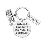 Bus Driver Gift for Him School Bus Driver Appreciation Thank You Gifts Bus Key Chain Employee Retirement Gifts for Him Bus Driver Key Tag Driver Gifts for Him Her Birthday End of School Gifts