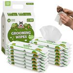 Pogi’s Dog Grooming Wipes Travel Packs – Green Tea Scented & Hypoallergenic Pet Wipes for Quick Cleaning of Paws, Body & Butt (240-Count)