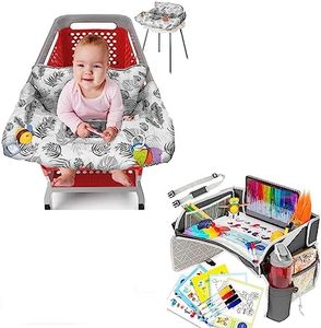 PILLANI Travel Bundle: Kids Travel Tray & Shopping Cart Cover