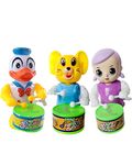 PRIMEFAIR Key-Operated Cute Drummer Toy for Toddler Kids Birthday Gift Birthday Return Gift Drumming and Dancing Action for Kids (DUCK-BABY-KITTY-28)