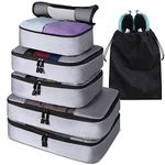 Packing Cubes Travel Organizer 6 Set Travel Packing Cube Waterproof Travel Packing Organizer in 4 Sizes with Laundry Bag for Travel Essentials Lightweight Luggage Organizer Bags for Carry on Suitcases