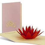 F03 Pop up card, Water Lily, Handmade, Laser Cut, Greeting card