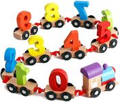 Verat Wooden Magnetic Number Train Set for 1-3 Year Olds, Montessori Learning Toy for Boys and Girls, Educational 0-9 Number Toy