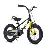 RoyalBaby Freestyle EZ Kids Bike, Easy Learn Balancing to Biking, 14 Inch Balance & Pedal Bicycle, Instant Assembly Toddlers Boys Girls Ages 3-5 Years, 14" Black