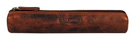 Calfnero Genuine Leather Pen Case Holder